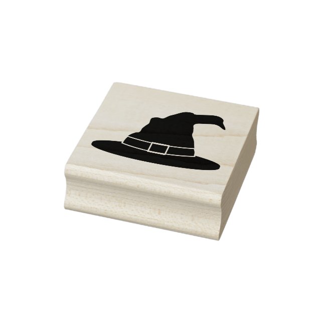 Einfache Halloween-Hexenhut-Silhouette-Form Gummistempel (Stempel)
