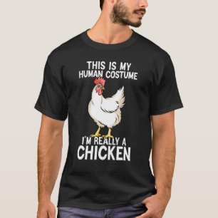 Einfache Halloween-Kostüme für Männer - Hühnerfrau T-Shirt