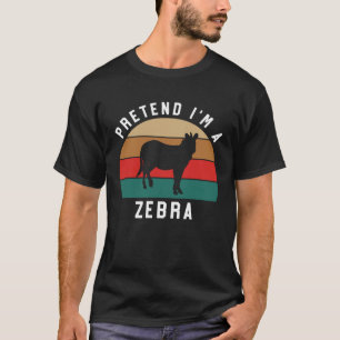 Einfache Halloween-Kostüme für Zebra, so tun, als  T-Shirt