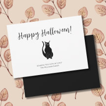 Einfache Halloween-Schwarze Katze-Illustration