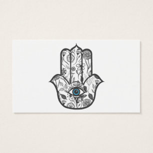 Einfache Hand gezeichnete BlumenHamsa Hand