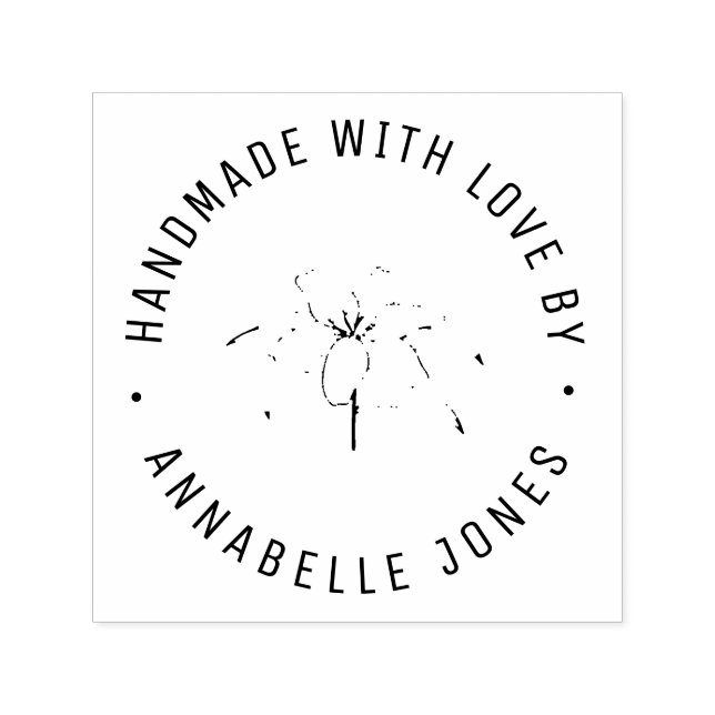 Einfache handgefertigte botanische Selbstfärbung d Permastempel (Design)