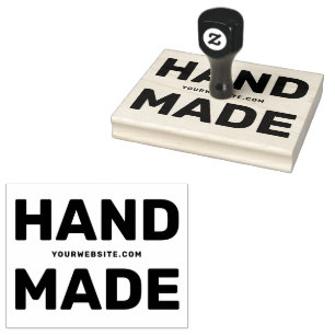 Einfache, handgefertigte Website Name Rubber Wood  Gummistempel