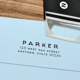 Einfache handgeschriebene Rücksendeadresse Permastempel