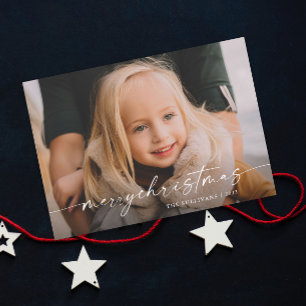 Einfache handgeschriebene Schrift Foto Weihnachten