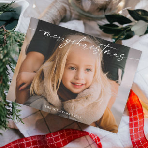 Einfache handgeschriebene Schrift Foto Weihnachten