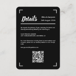 Einfache handgeschriebene schwarze Skripte für Hoc Begleitkarte