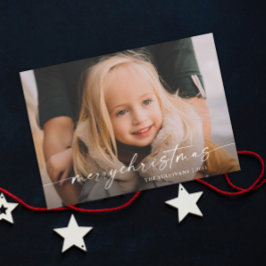 Einfache handgeschriebene Script-Foto Weihnachten