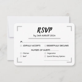 Einfache handgeschriebene SkriptWedding RSVP Karte