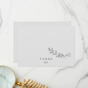 Einfache handGezeichnet florale Dampflokomotive Dankeskarte