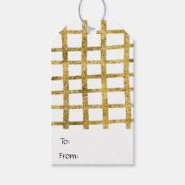 Einfache handgezogene Imitate Glitzer Grid Urlaub Geschenkanhänger