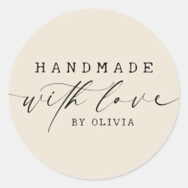 Einfache Handhabung mit Liebe Script Business | EC Runder Aufkleber