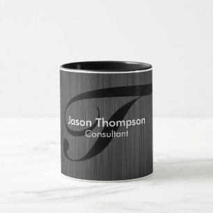 Einfache handliche Monogramm-Imitate Tasse