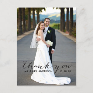 Einfache Handschrift Hochzeit Vielen Dank Postkart Postkarte