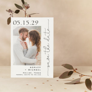 Einfache Handschrift SkriptTypografie 4 Foto Save The Date
