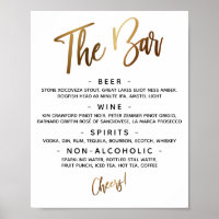 Einfache Handschrift Typografie "The Bar"-Zeichen