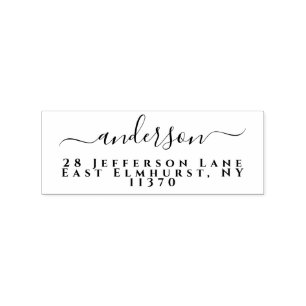 Einfache Handschrifts-Rücksendeadresse Gummistempel