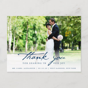 Einfache Handwrite Script Klasse Hochzeit Vielen D Postkarte