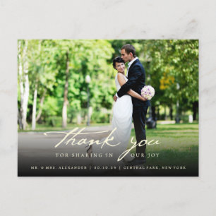 Einfache Handwrite Script Klasse Hochzeit Vielen D Postkarte