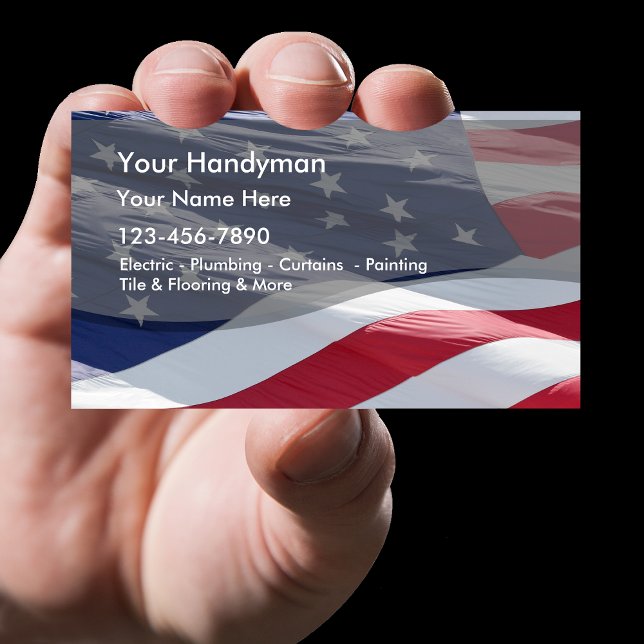 Einfache Handyman-Visitenkarte Visitenkarte (Von Creator hochgeladen)