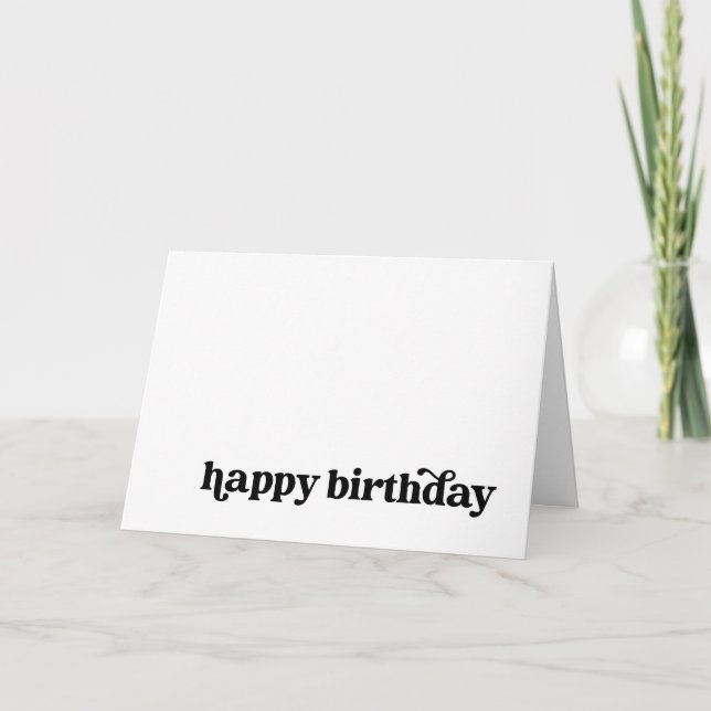 Einfache Happy Birthday Card für jeden Karte (Vorderseite)