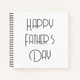 Einfache Happy Father's Day Kalligrafie Notizbuch