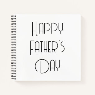 Einfache Happy Father's Day Kalligrafie Notizbuch