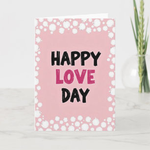 Einfache Happy Love Day Karte