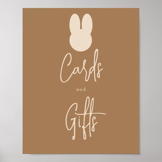 Einfache Hasenkarten und Geschenke  Poster (Vorne)
