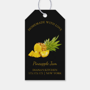 Einfache hausgemachte Ananas Jam Hang Tag l Black Geschenkanhänger