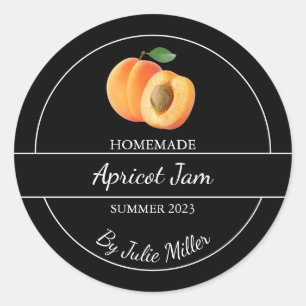 Einfache, hausgemachte Apricot-Marmelade Runder Aufkleber