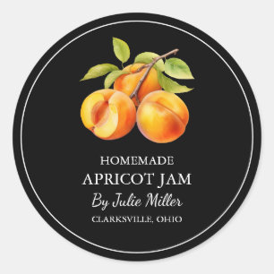Einfache, hausgemachte Apricot-Marmelade Runder Aufkleber