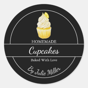 Einfache, hausgemachte Cupcakes Runder Aufkleber