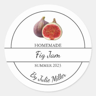 Einfache, hausgemachte Fig-Jam-Marke Runder Aufkleber