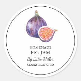 Einfache, hausgemachte Fig-Jam-Marke Runder Aufkleber