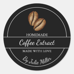 Einfache, hausgemachte Kaffeeextraktionsmarke Runder Aufkleber