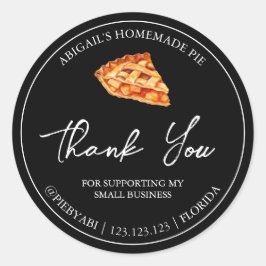 Einfache hausgemachte Kuchen-Kuchen Dankeschön Lab Runder Aufkleber