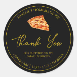 Einfache hausgemachte Kuchen-Kuchen Dankeschön Lab Runder Aufkleber