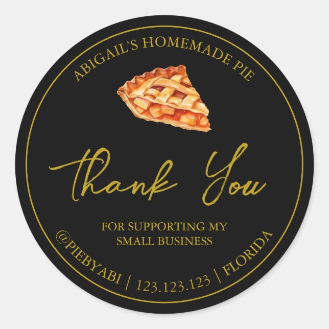 Einfache hausgemachte Kuchen-Kuchen Dankeschön Lab Runder Aufkleber (Vorderseite)