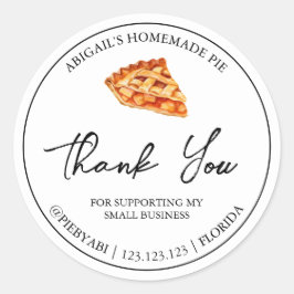 Einfache hausgemachte Kuchen-Kuchen Dankeschön Lab Runder Aufkleber