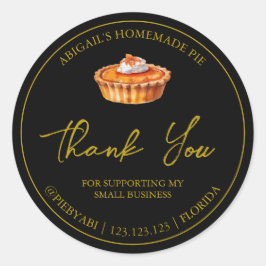 Einfache hausgemachte Kuchen-Kuchen Dankeschön Lab Runder Aufkleber