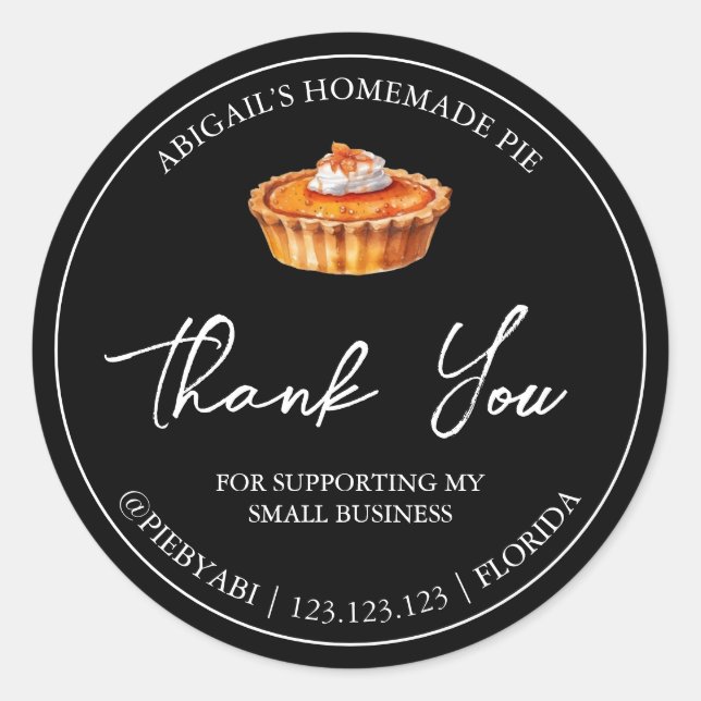 Einfache hausgemachte Kuchen-Kuchen Dankeschön Lab Runder Aufkleber (Vorderseite)