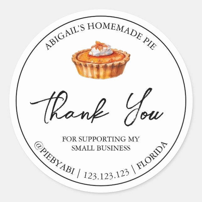 Einfache hausgemachte Kuchen-Kuchen Dankeschön Lab Runder Aufkleber (Vorderseite)