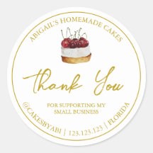 Einfache hausgemachte Nachspeise, Dankeschön Label