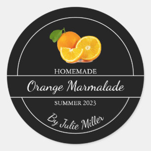 Einfache, hausgemachte Orangenmarmalade Runder Aufkleber