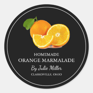 Einfache, hausgemachte Orangenmarmalade Runder Aufkleber