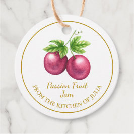 Einfache, hausgemachte Passion Fruit Jam Hang Tag  Geschenkanhänger