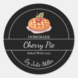 Einfache, hausgemachte Pieptafel Runder Aufkleber