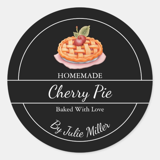 Einfache, hausgemachte Pieptafel Runder Aufkleber (Vorderseite)