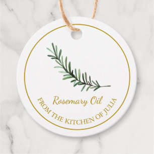 Einfache hausgemachte Rosemary Oil Hang Tag l Whit Geschenkanhänger